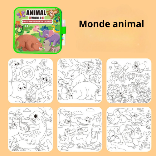 DoodleDry™ - Livre de coloriage à l'eau réutilisable