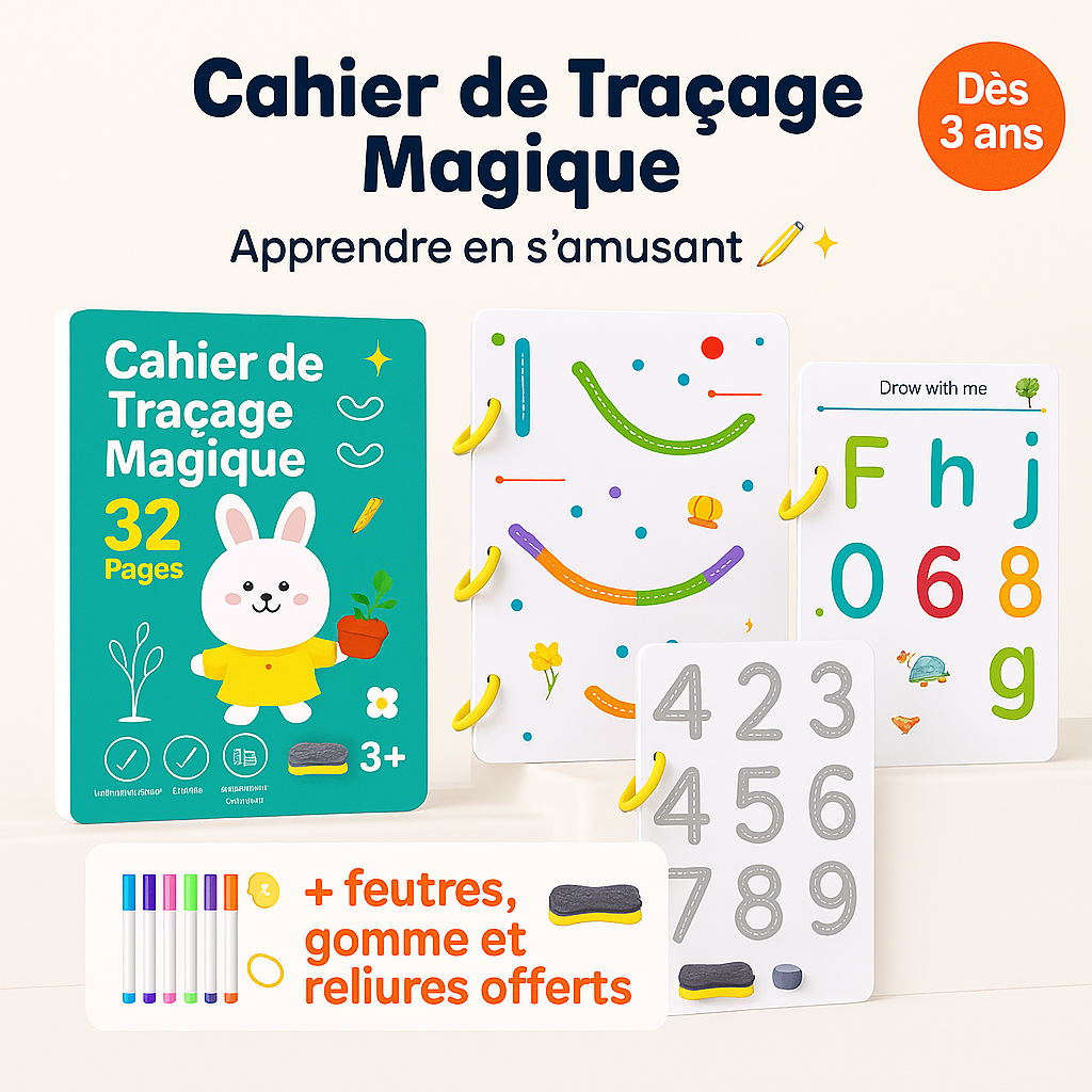 MagicLines - Cahier d'exercices de traçage magique