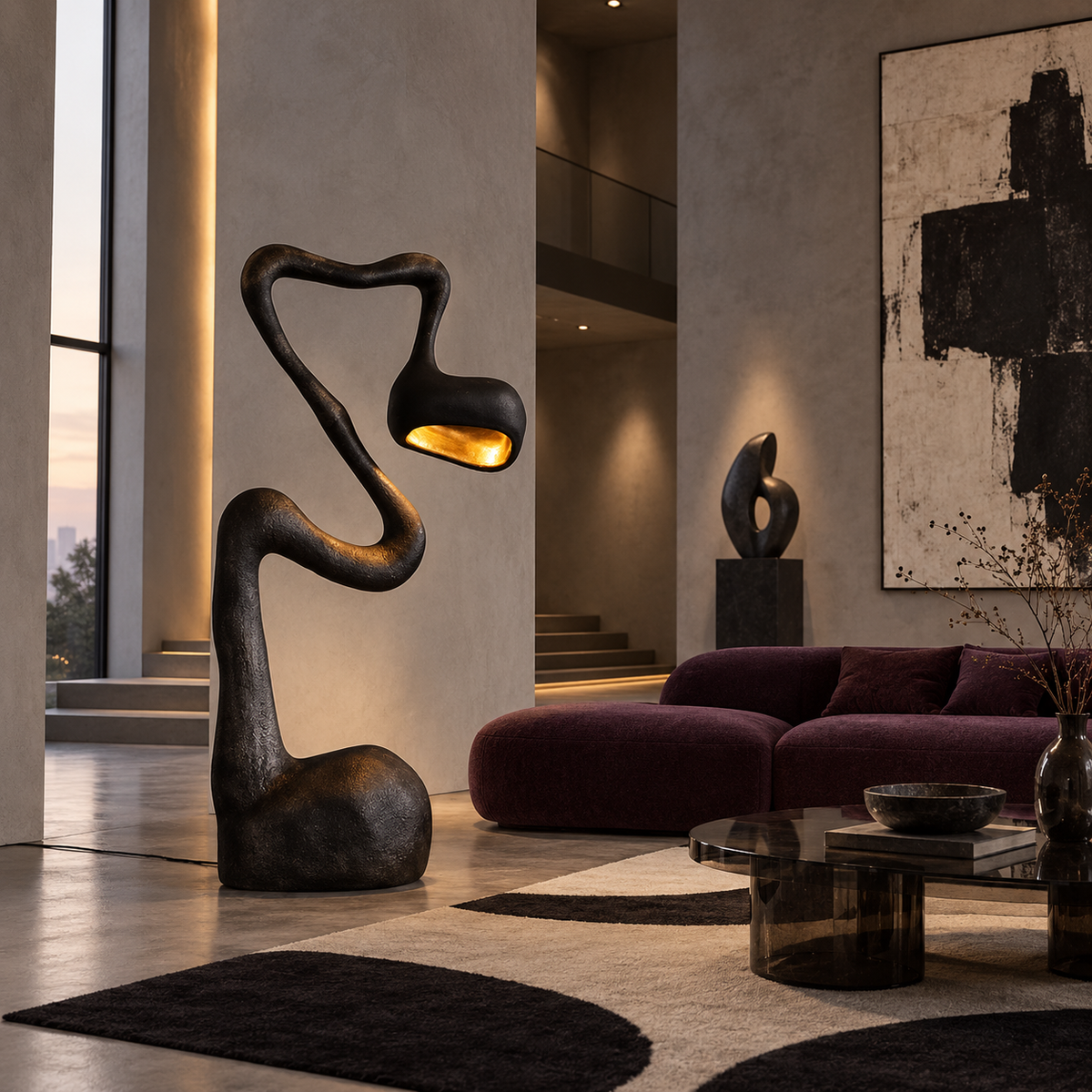 Lampadaire sculptural nordique