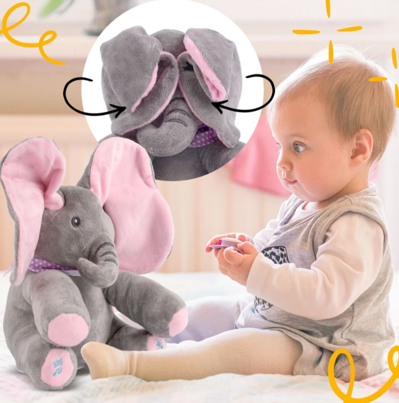 Beebeo™ Peek a boo Elefante Parlanchín - Exclusivo