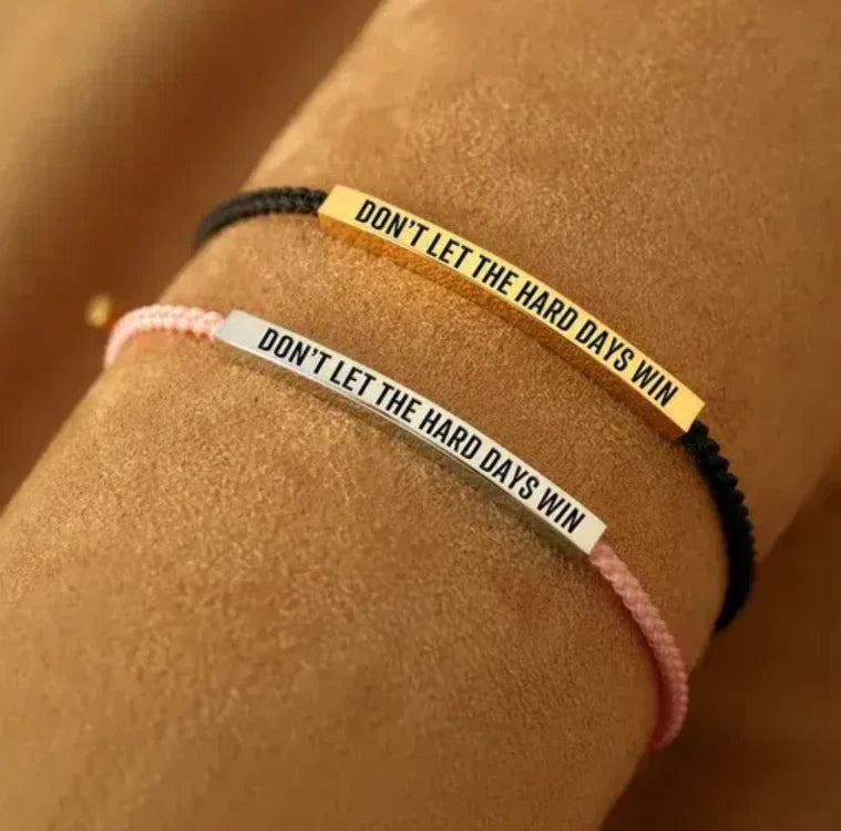 Beebeoeu™ | Bracelet « Ne laissez pas les jours difficiles prendre le dessus »