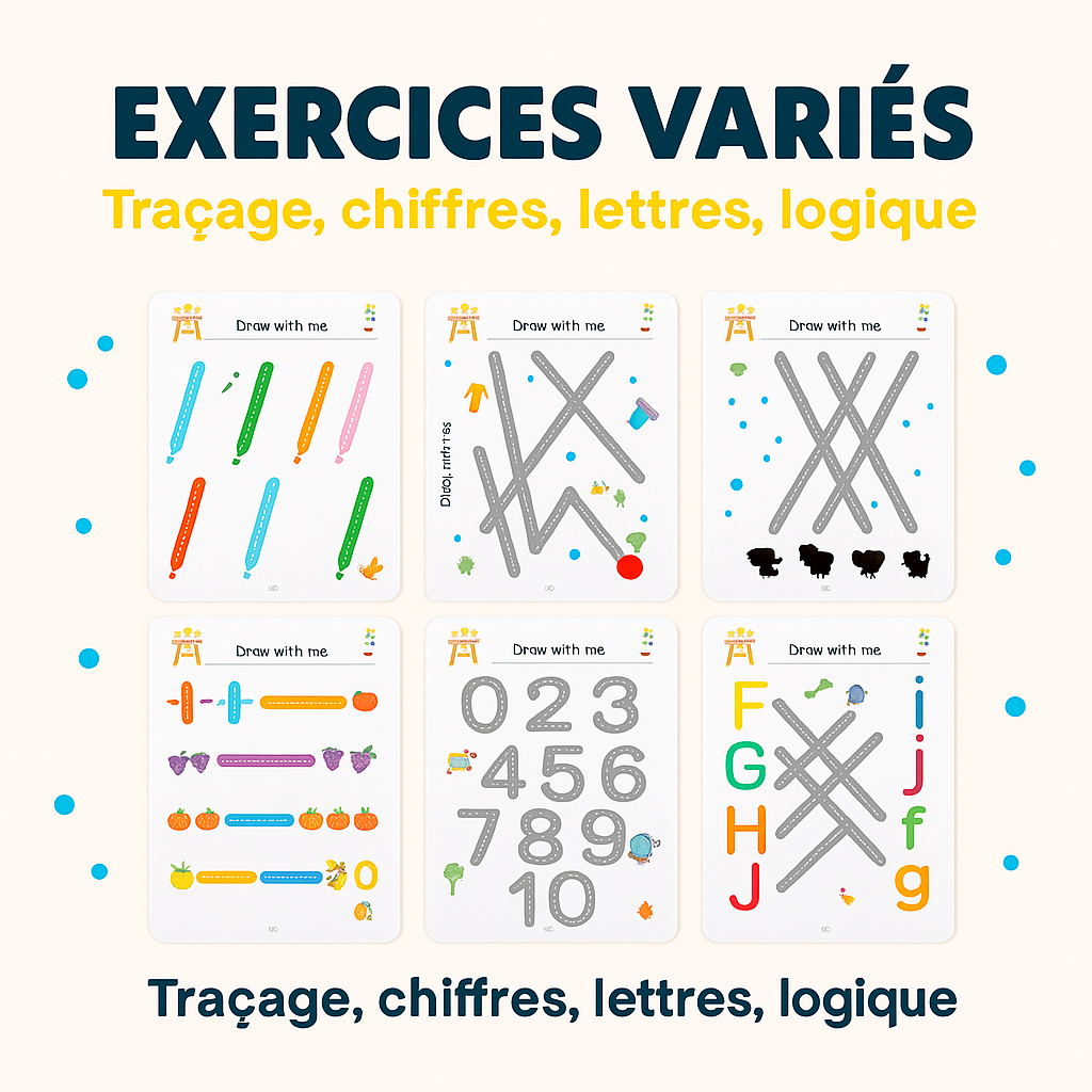 MagicLines - Cahier d'exercices de traçage magique