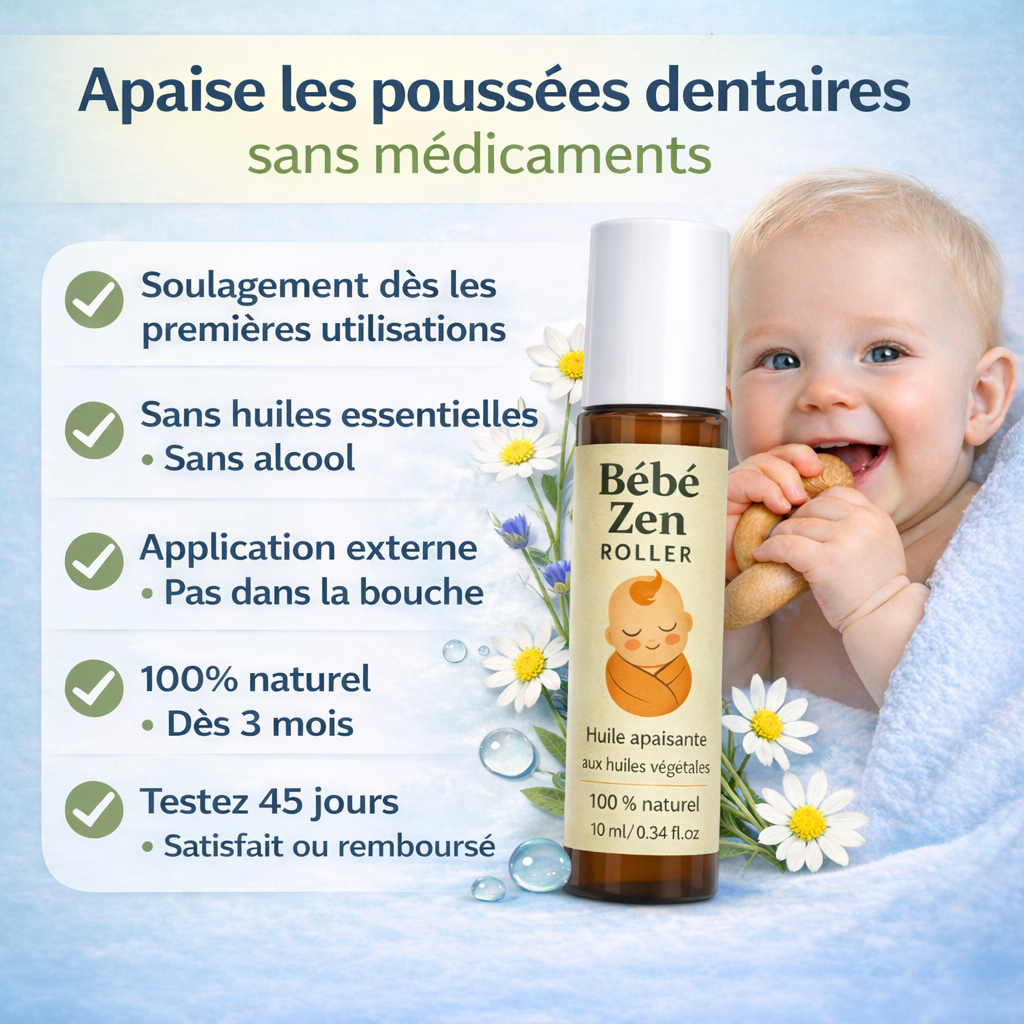 Baby Zen Roller® – Roll-on naturel pour la poussée dentaire