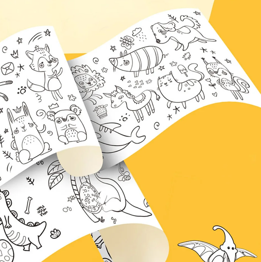 Rollo para colorear creativo para niños