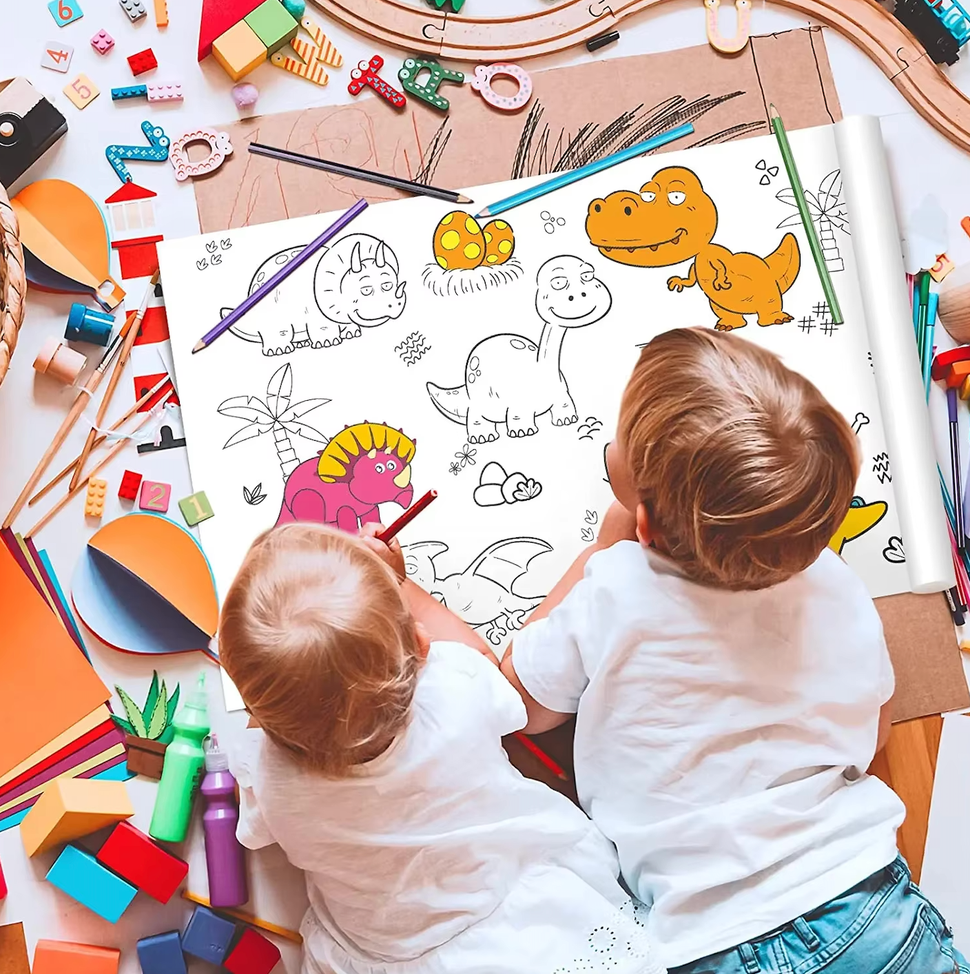 Rollo para colorear creativo para niños