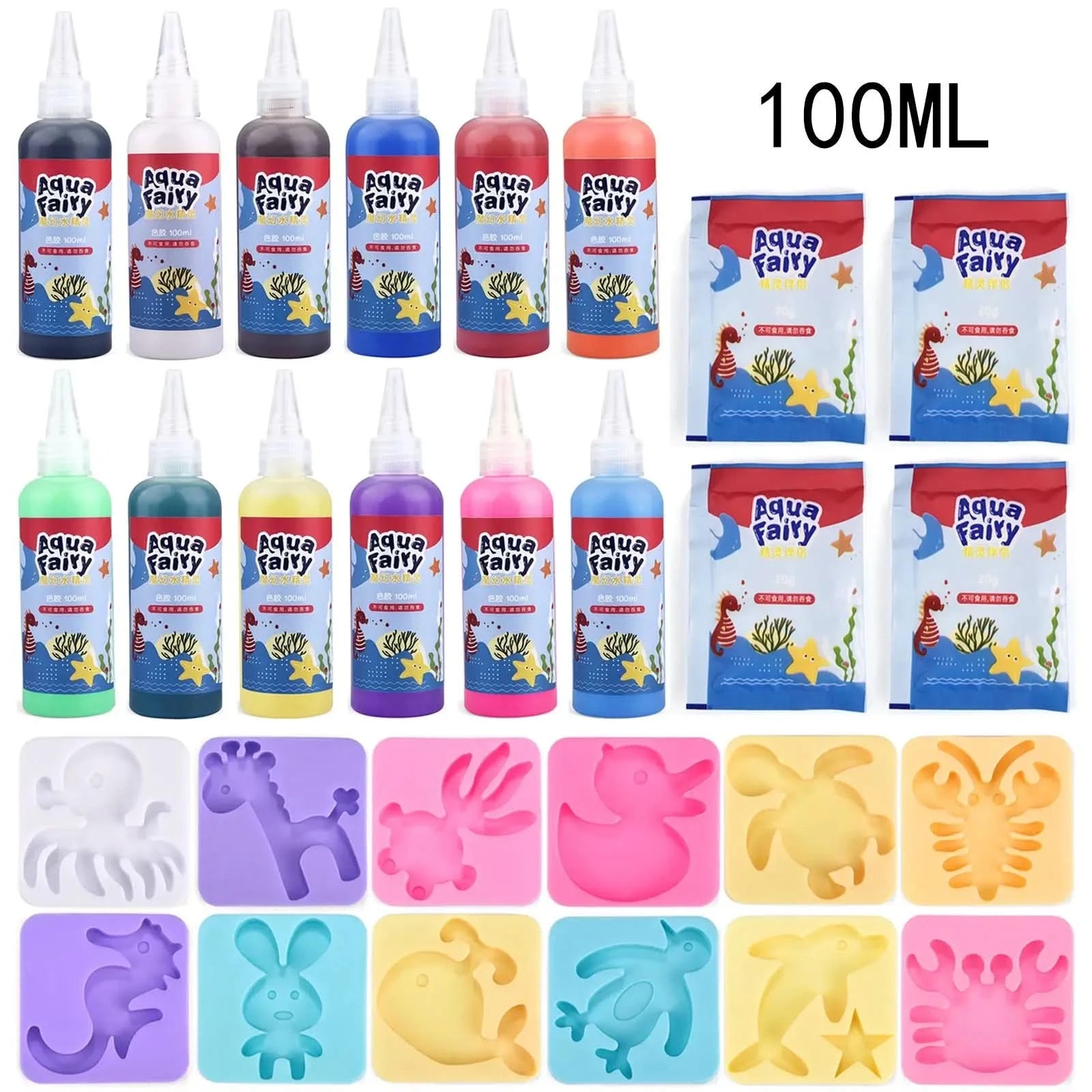 Kids Handmade DIY Craft Painting Stickers Montessori Education Origami Magic Water Elves Kit Set Toys Children Gift Kids Craft