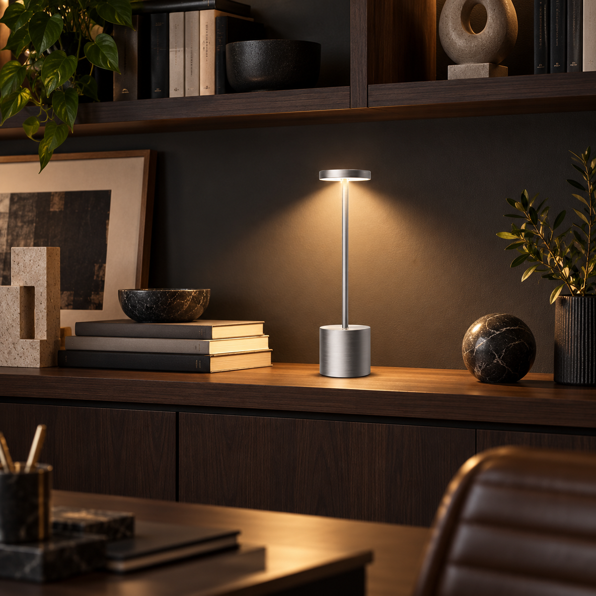 Lampe de table LED sans fil – 3 températures de lumière