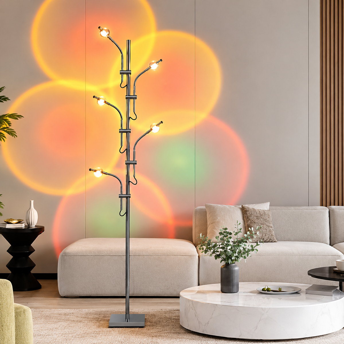Lampadaire arc LED moderne réglable