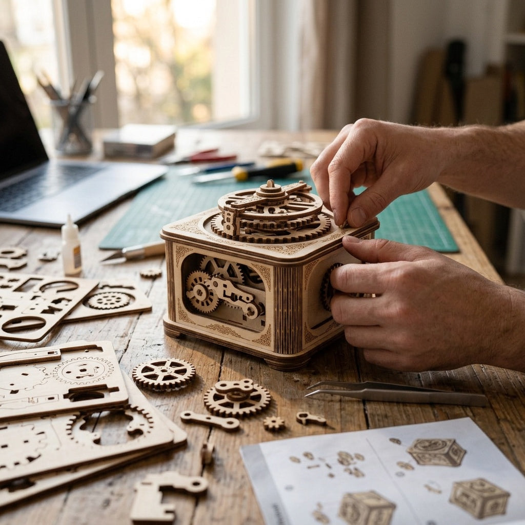 Puzzle 3D en Bois à Construire en situation