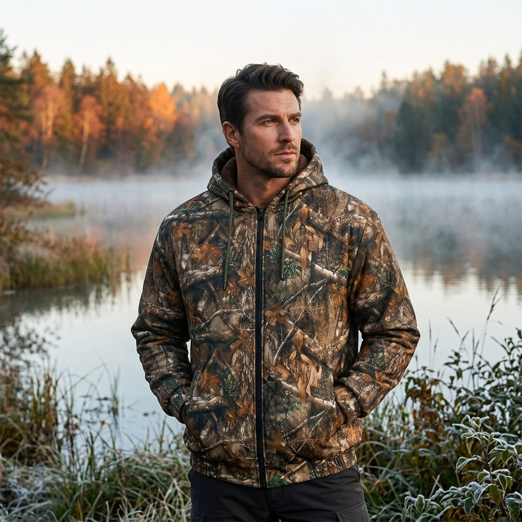 Veste chauffante camouflage
