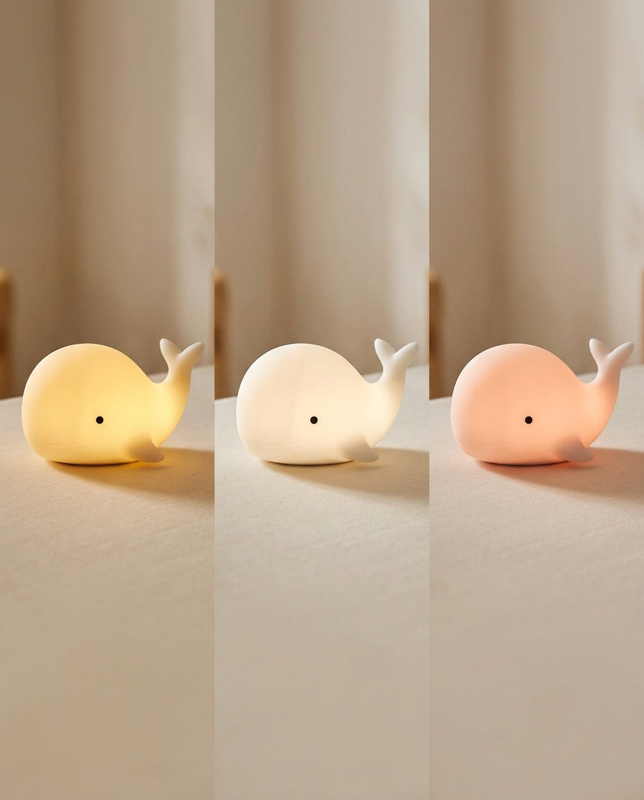 Veilleuse Baleine Bébé - veilleuse en trois teintes de lumière douce