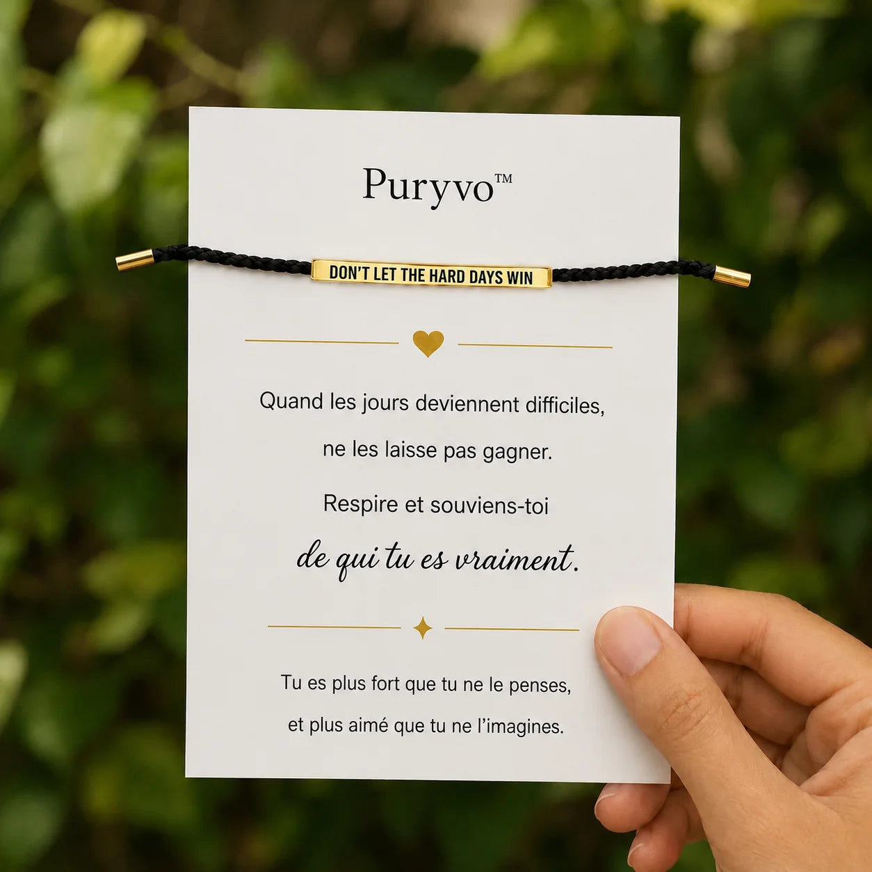 Beebeoeu™ | Bracelet « Ne laissez pas les jours difficiles prendre le dessus »