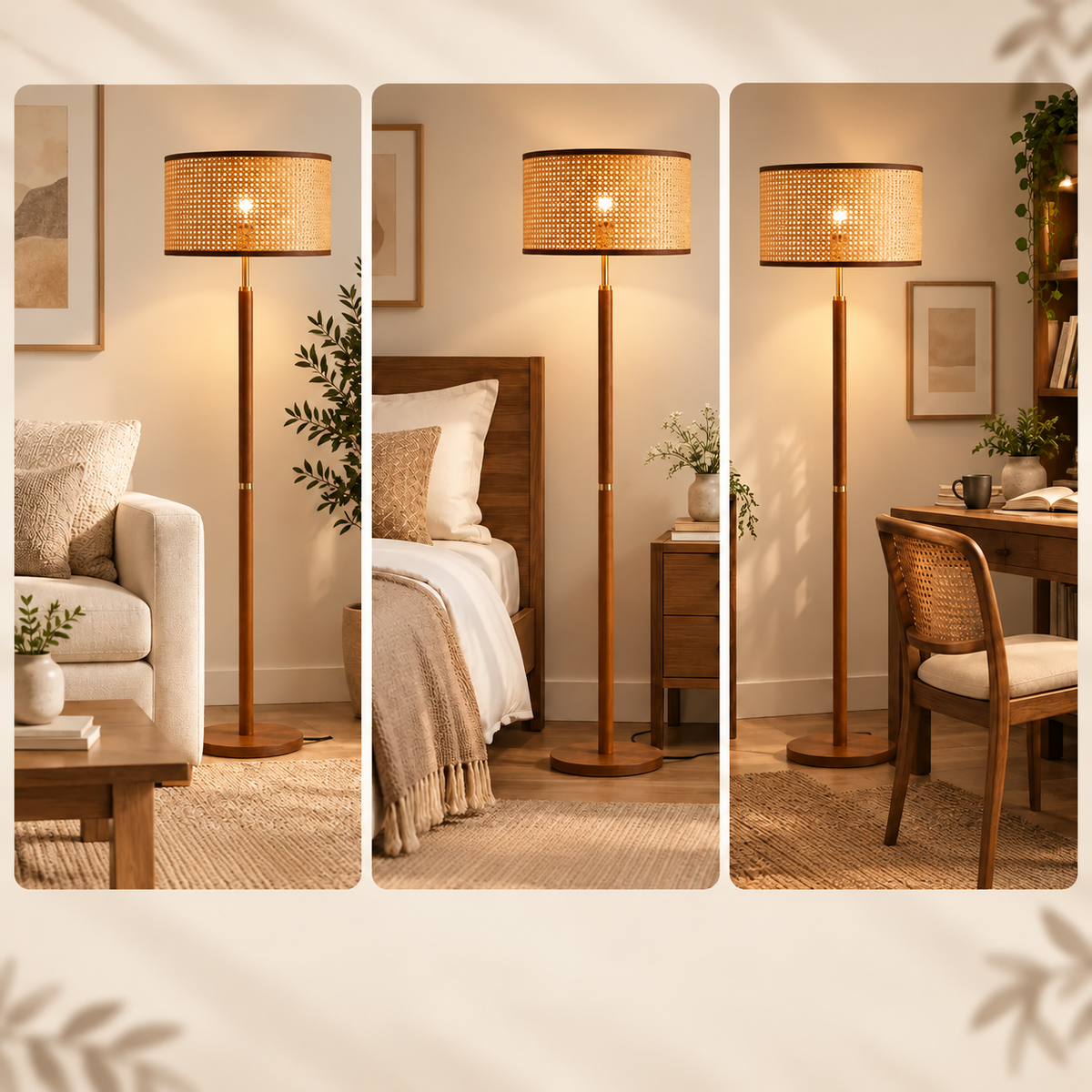 Lampadaire créatif style bambou