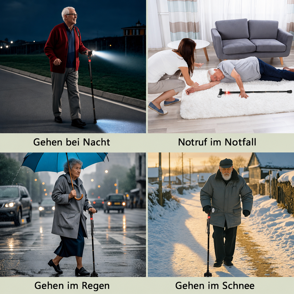 Beebeoeu™ | Ergonomischer, zusammenklappbarer Gehstock