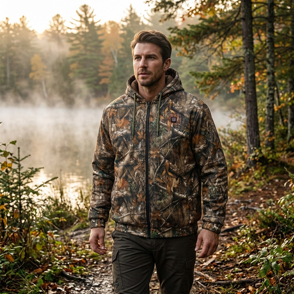 Veste chauffante camouflage