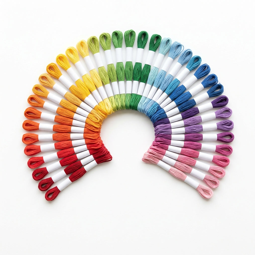 Mending threads in rainbow colours