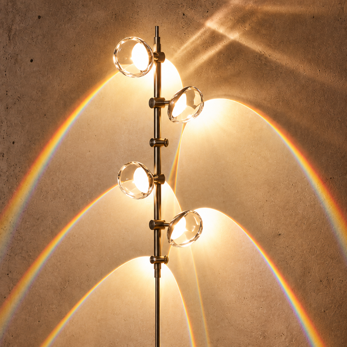 Modern LED Floor Lamp with Adjustable Light Heads