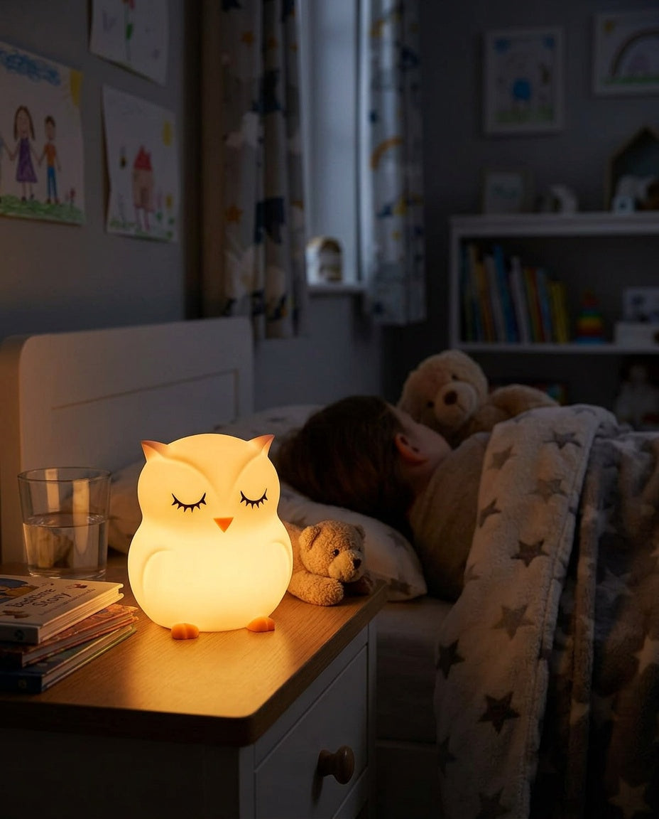 Veilleuse Hibou Bébé dans une chambre