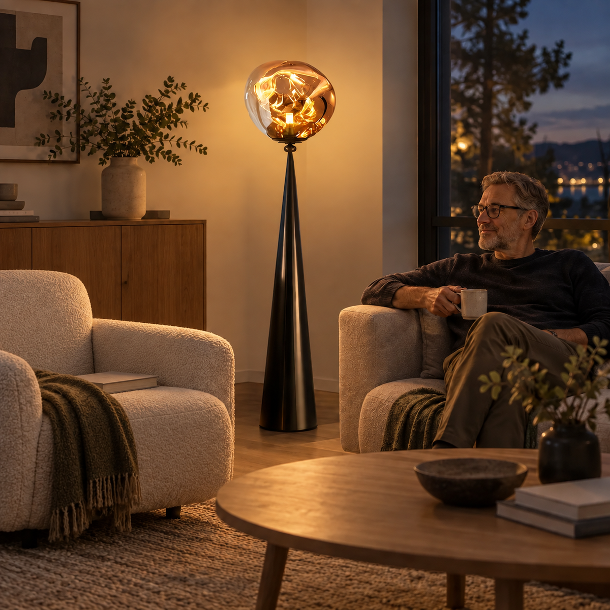 Lampadaire scandinave en fer – douille E27