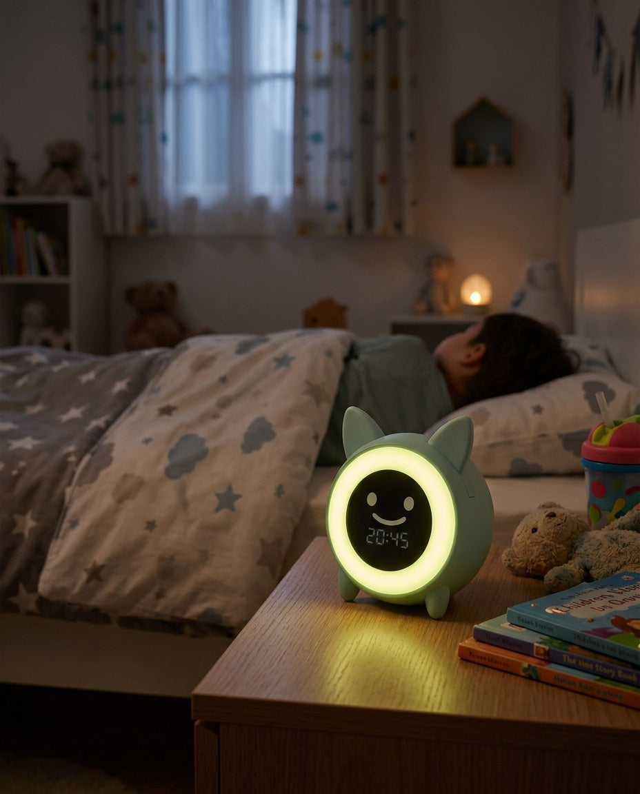 Réveil Éducatif Enfant Chat dans une chambre