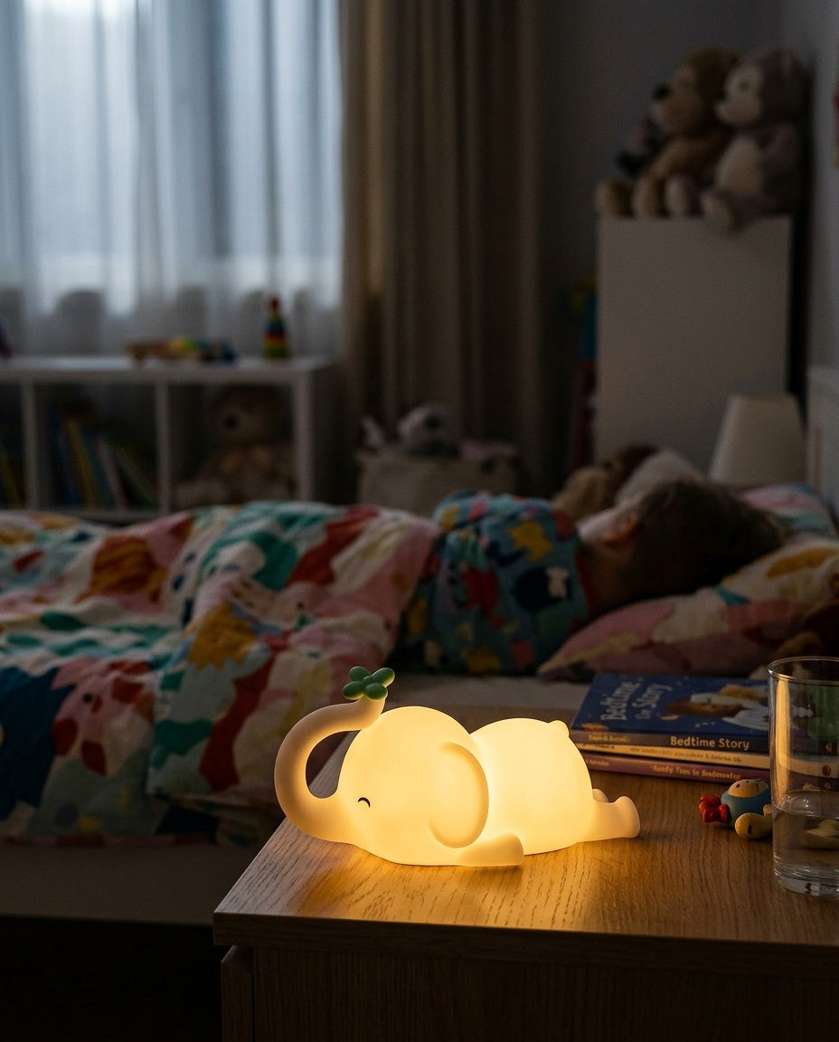 Veilleuse Éléphant Bébé dans une chambre