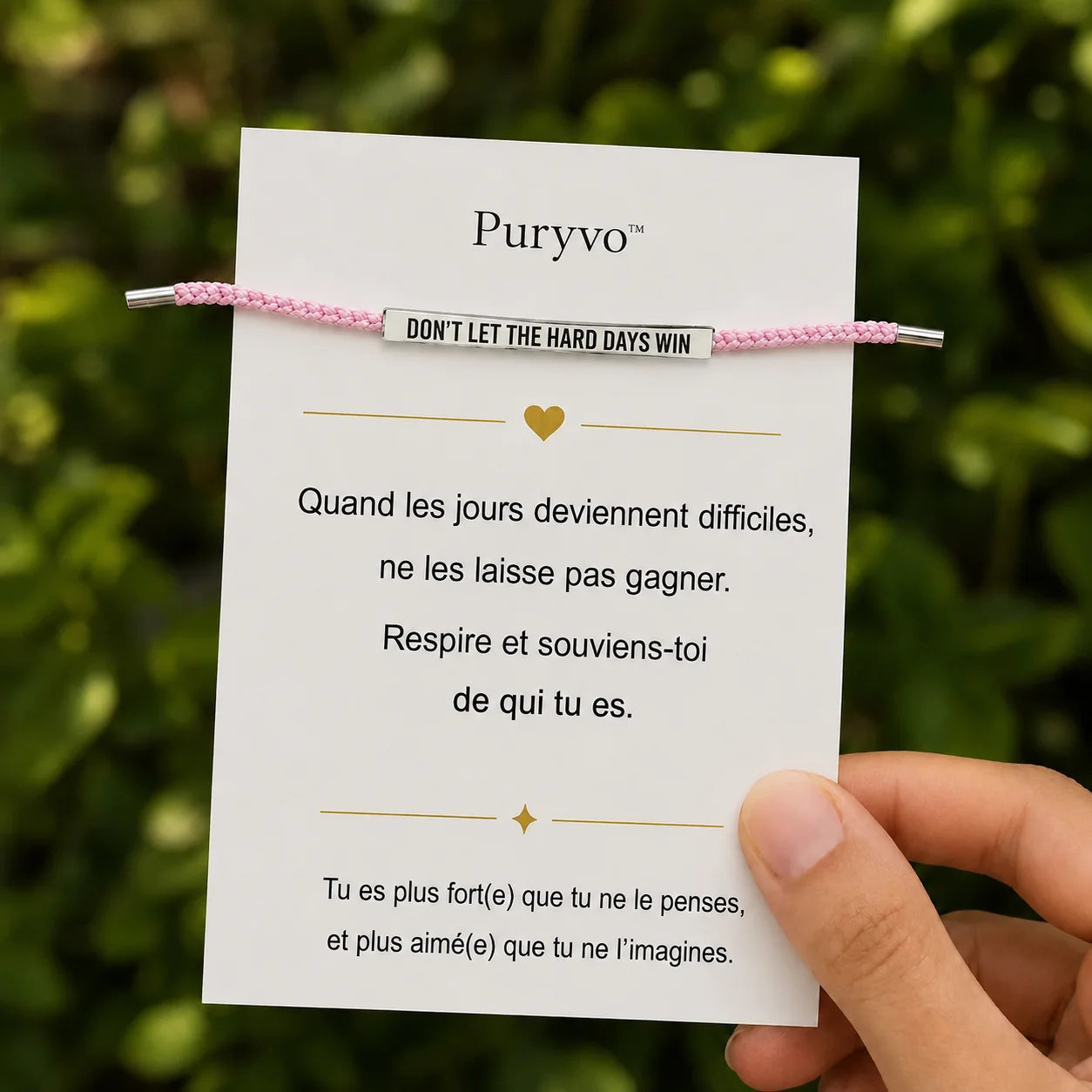 Beebeoeu™ | Bracelet « Ne laissez pas les jours difficiles prendre le dessus »