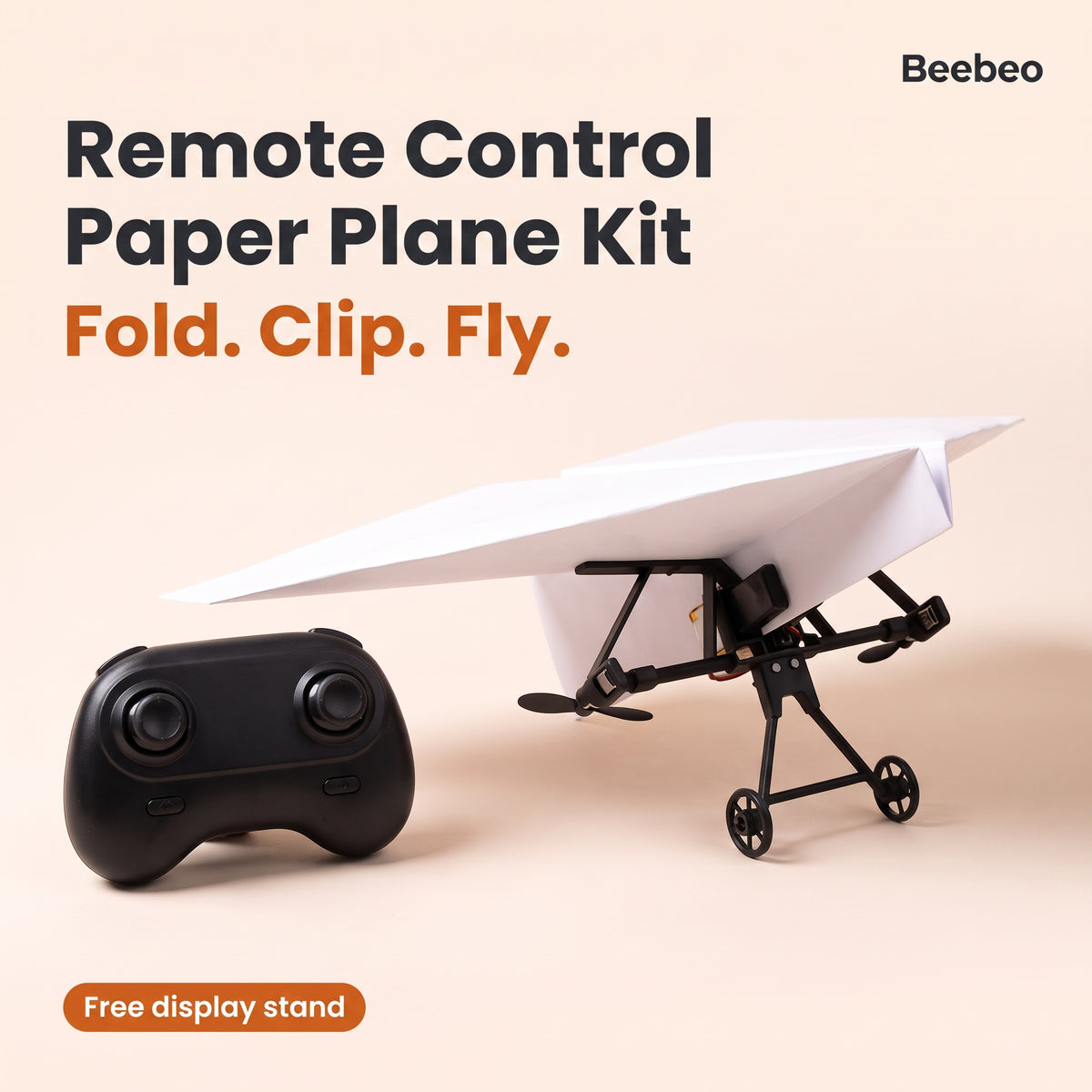 Remote control paper plane kit - Fold. Clip. Fly.