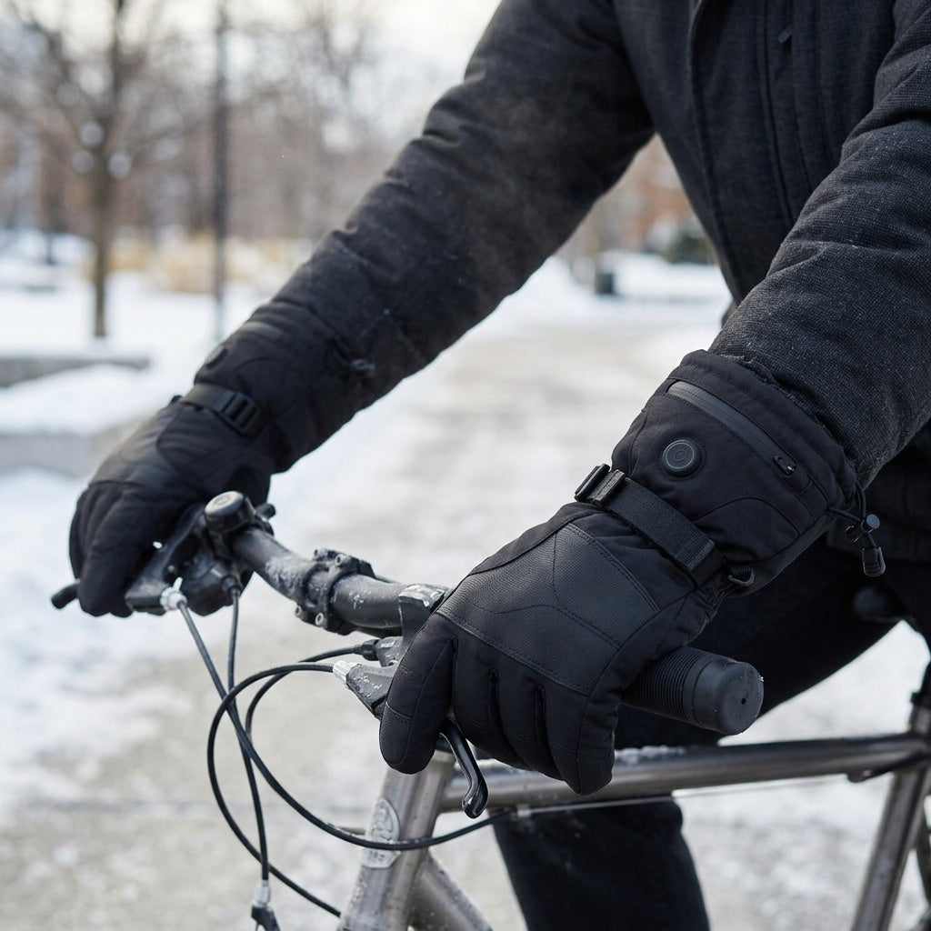 Gants Chauffants Rechargeables en situation