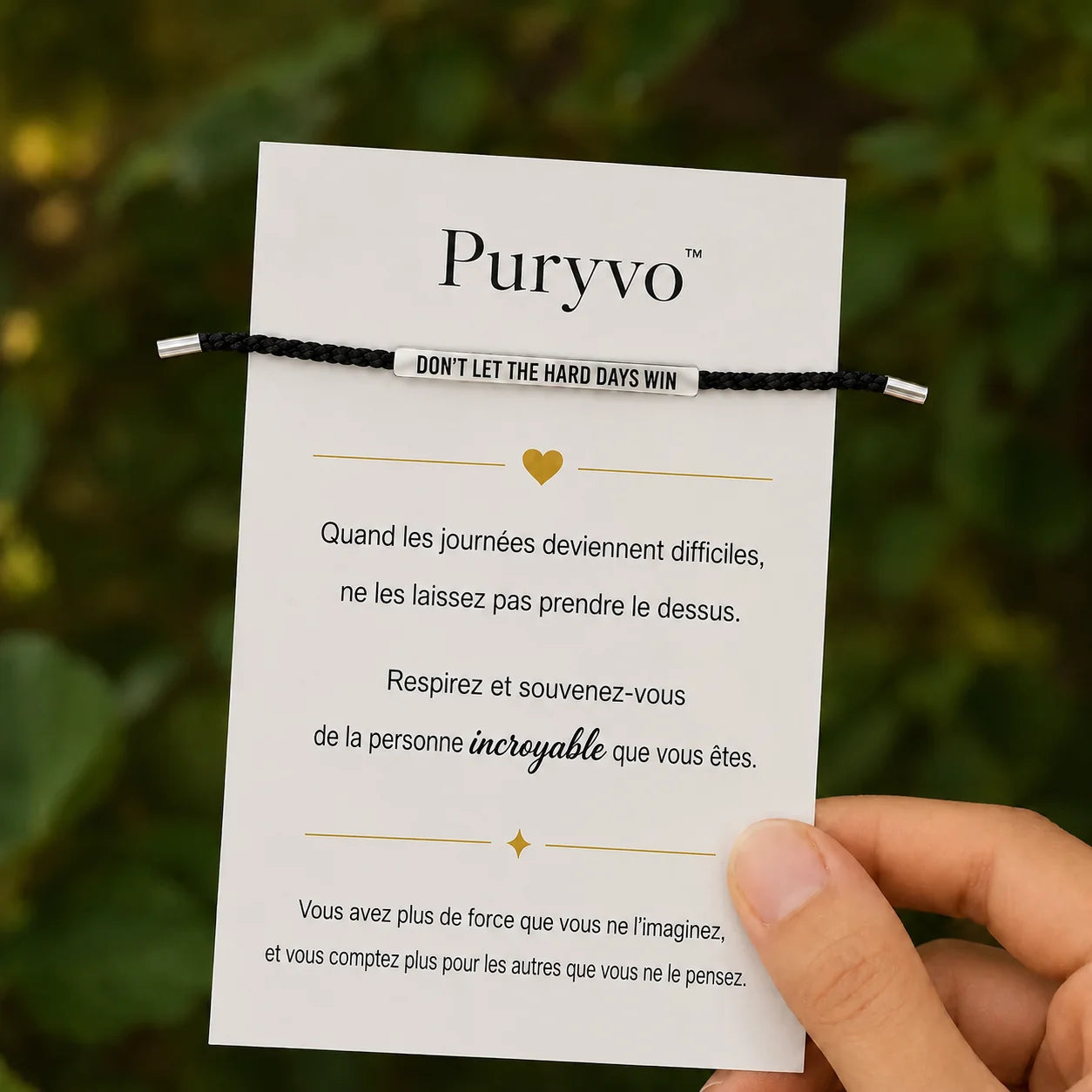 Beebeoeu™ | Bracelet « Ne laissez pas les jours difficiles prendre le dessus »