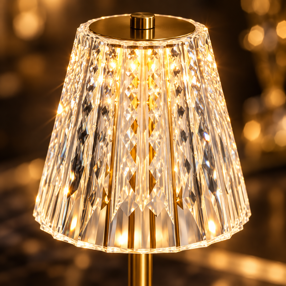 Lampe de table LED effet cristal
