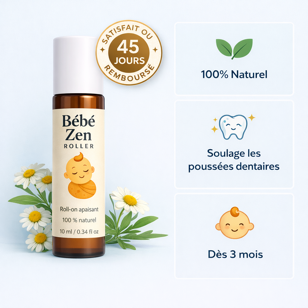 Bébé zen roller - Roll-on naturel pour poussées dentaires