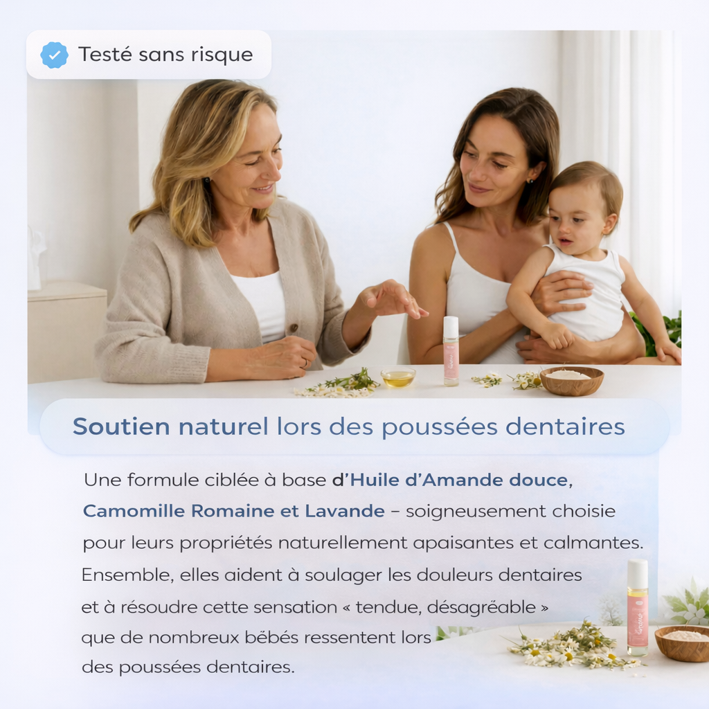 Bébé zen roller - Roll-on naturel pour poussées dentaires