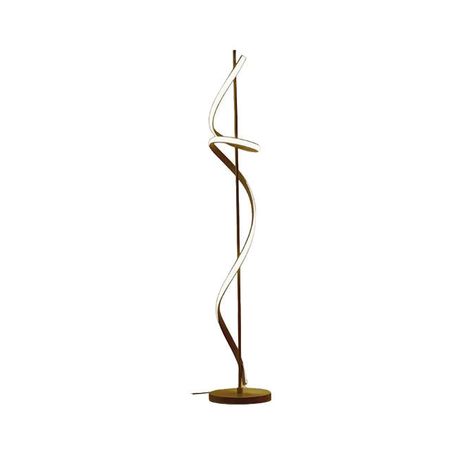 Lampadaire LED sculptural nordique en aluminium