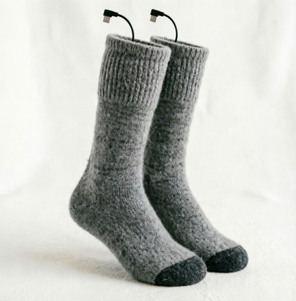 Chaussettes chauffantes en maille douce