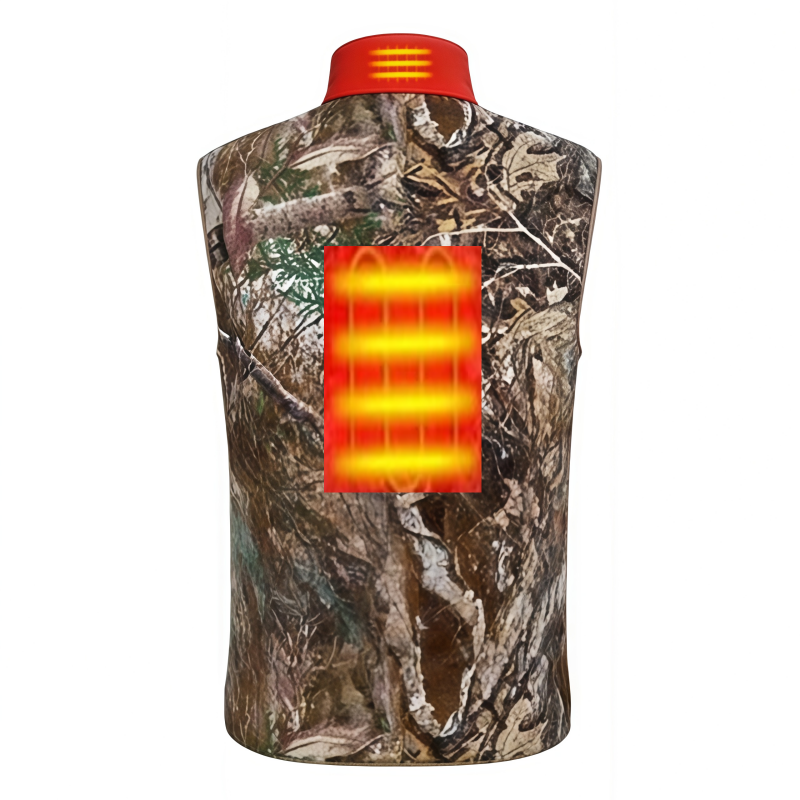 Gilet polaire chauffant camouflage