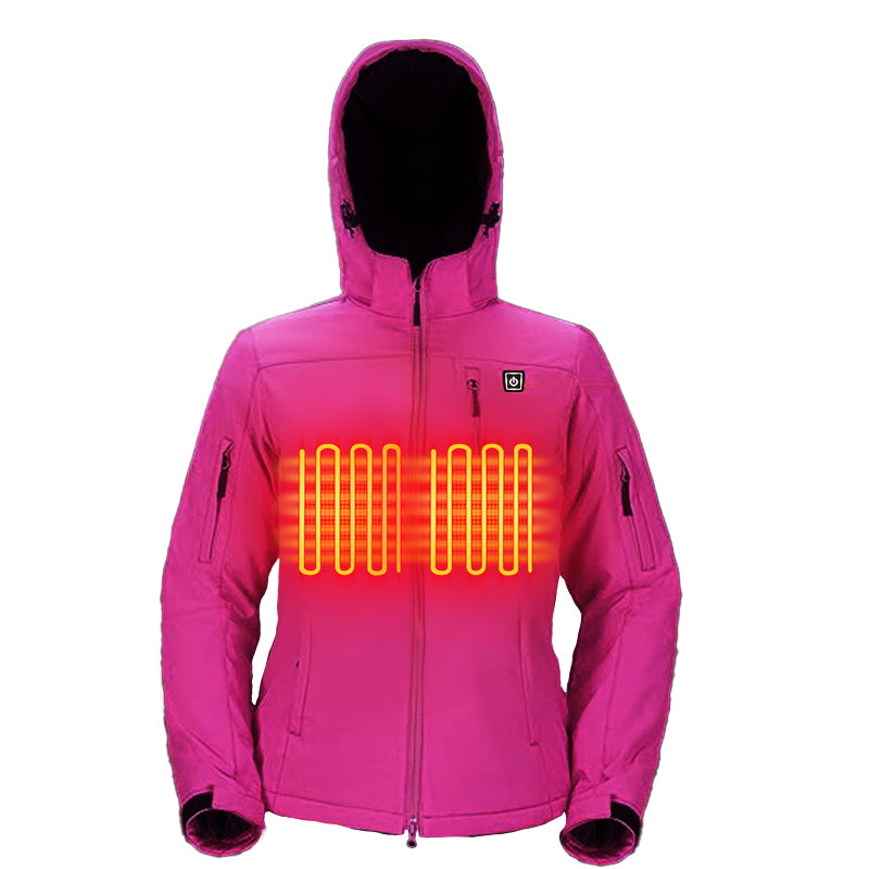 Veste de ski chauffante portée