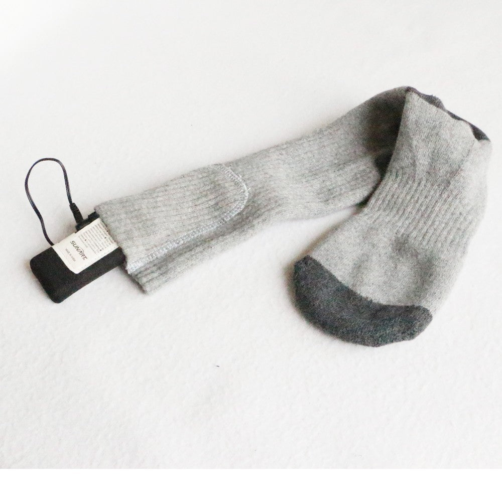 Chaussette chauffante avec sa batterie