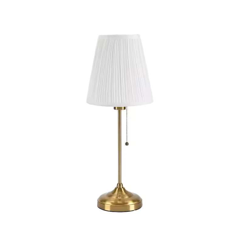 Lampe de table LED rechargeable avec abat-jour plissé