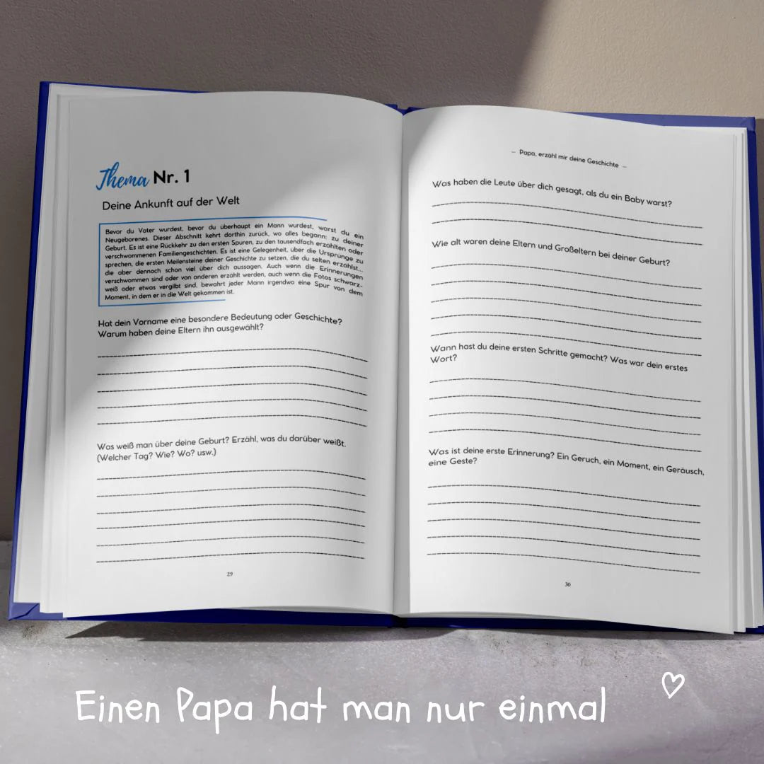 Geführtes Tagebuch - Papa, erzähl mir deine Geschichte