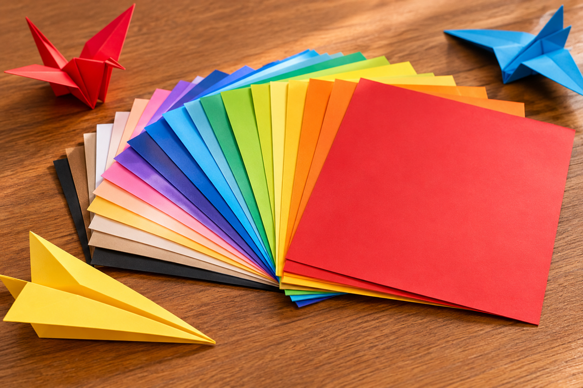 20 feuilles de pliage colorées