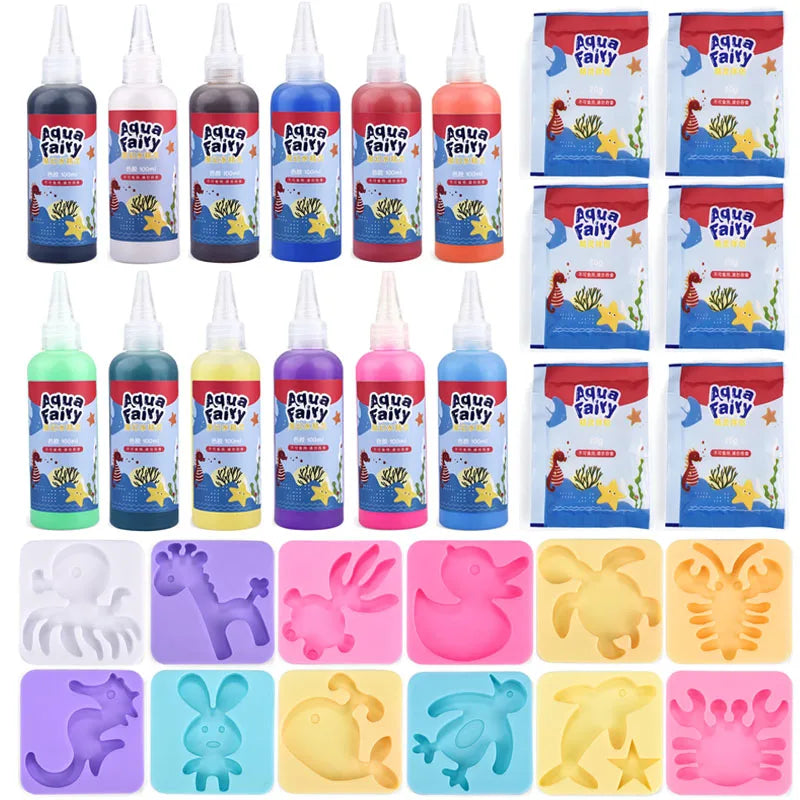 Kids Handmade DIY Craft Painting Stickers Montessori Education Origami Magic Water Elves Kit Set Toys Children Gift Kids Craft