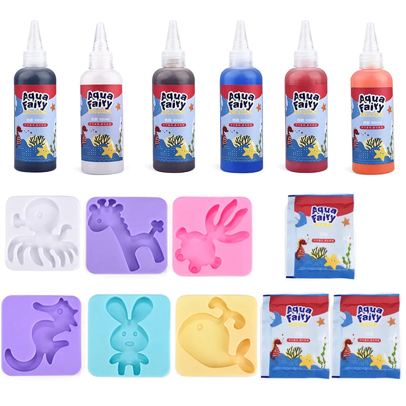 Kids Handmade DIY Craft Painting Stickers Montessori Education Origami Magic Water Elves Kit Set Toys Children Gift Kids Craft