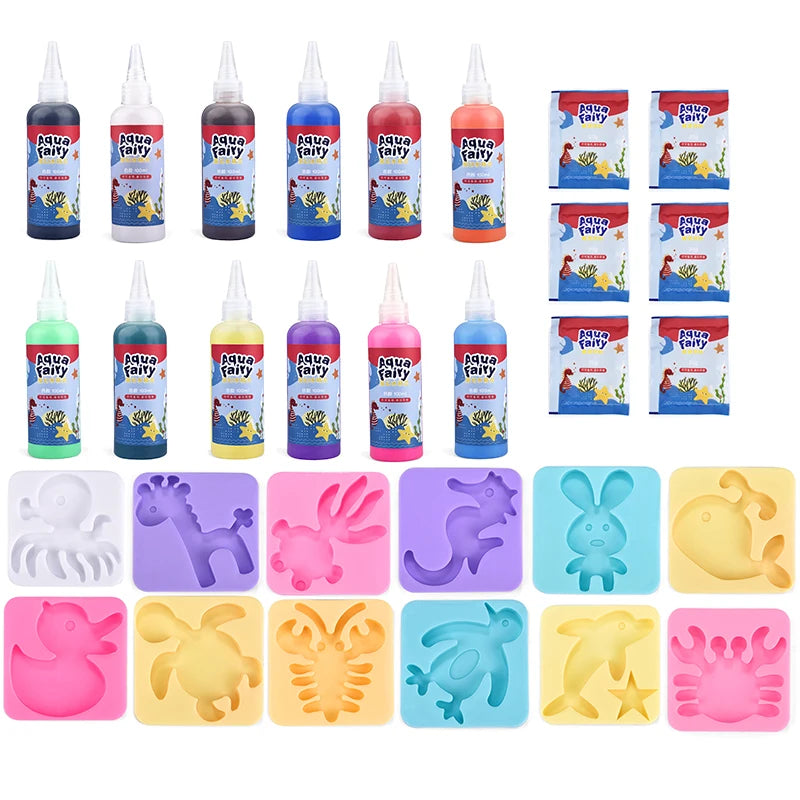 Kids Handmade DIY Craft Painting Stickers Montessori Education Origami Magic Water Elves Kit Set Toys Children Gift Kids Craft