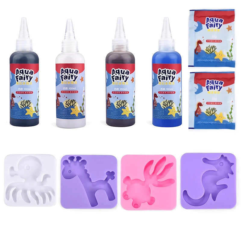 Kids Handmade DIY Craft Painting Stickers Montessori Education Origami Magic Water Elves Kit Set Toys Children Gift Kids Craft