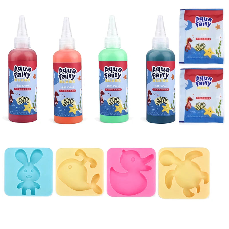 Kids Handmade DIY Craft Painting Stickers Montessori Education Origami Magic Water Elves Kit Set Toys Children Gift Kids Craft