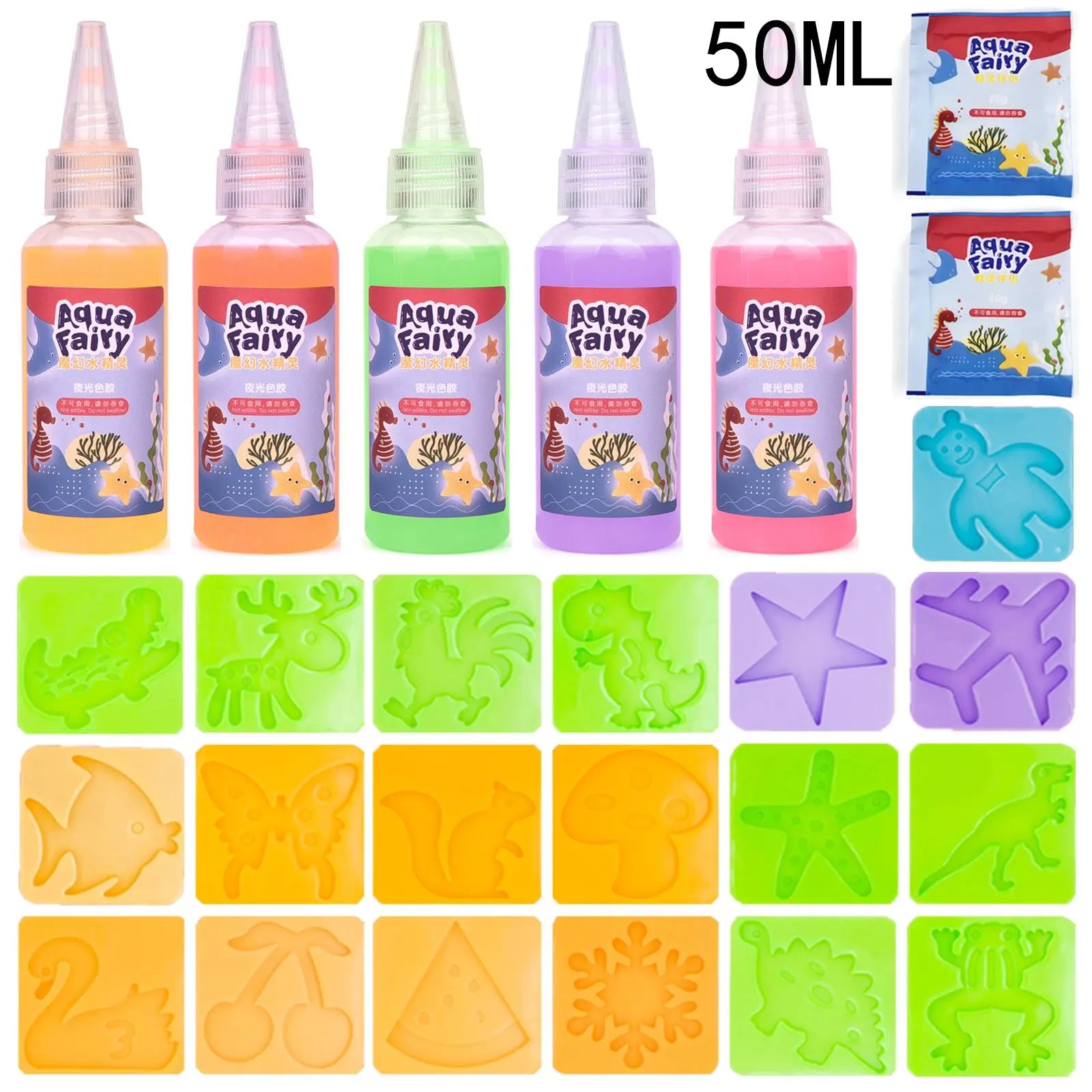 Kids Handmade DIY Craft Painting Stickers Montessori Education Origami Magic Water Elves Kit Set Toys Children Gift Kids Craft