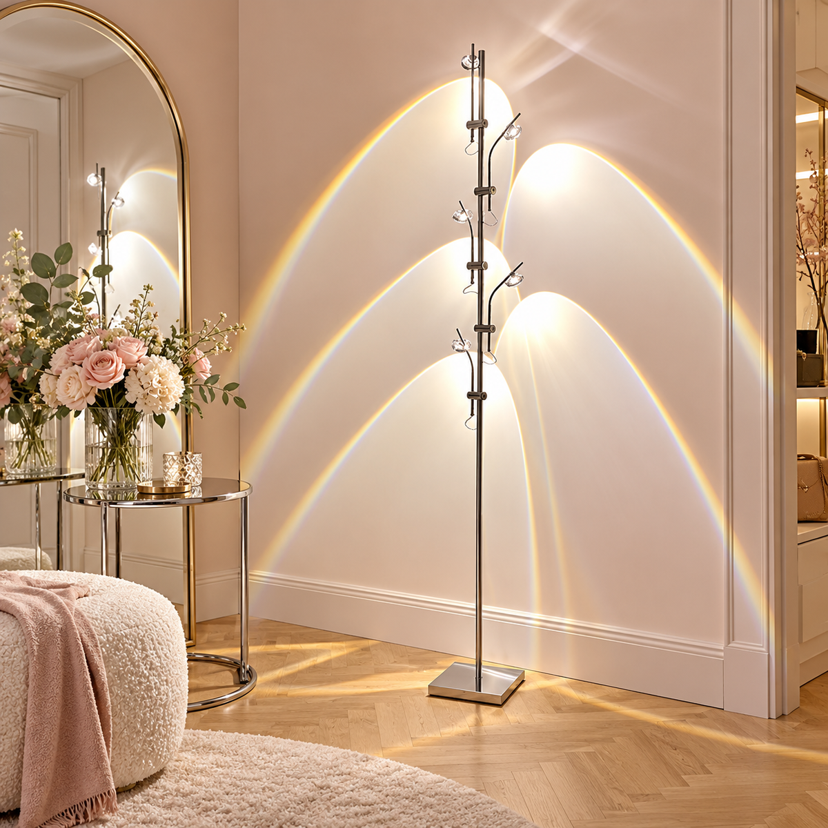 Lampadaire arc LED moderne réglable