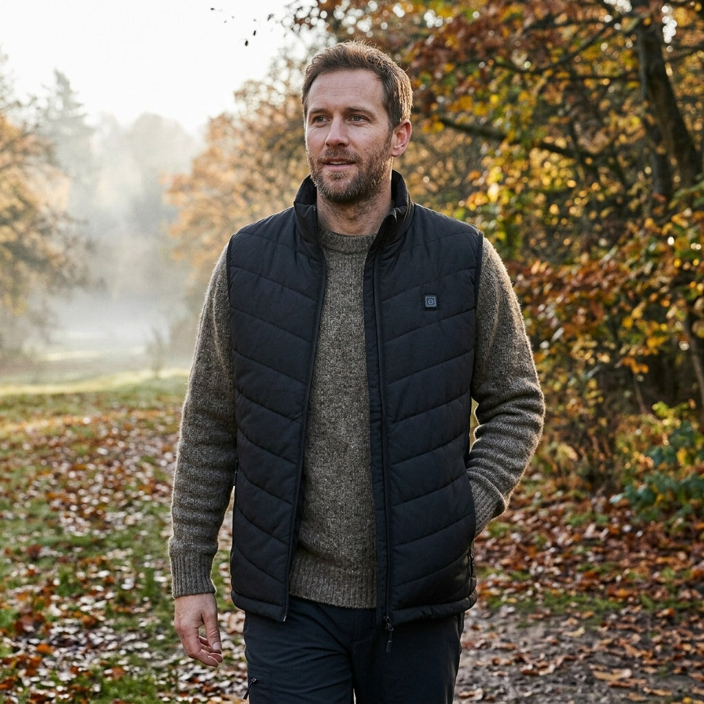 Gilet Chauffant Homme en situation