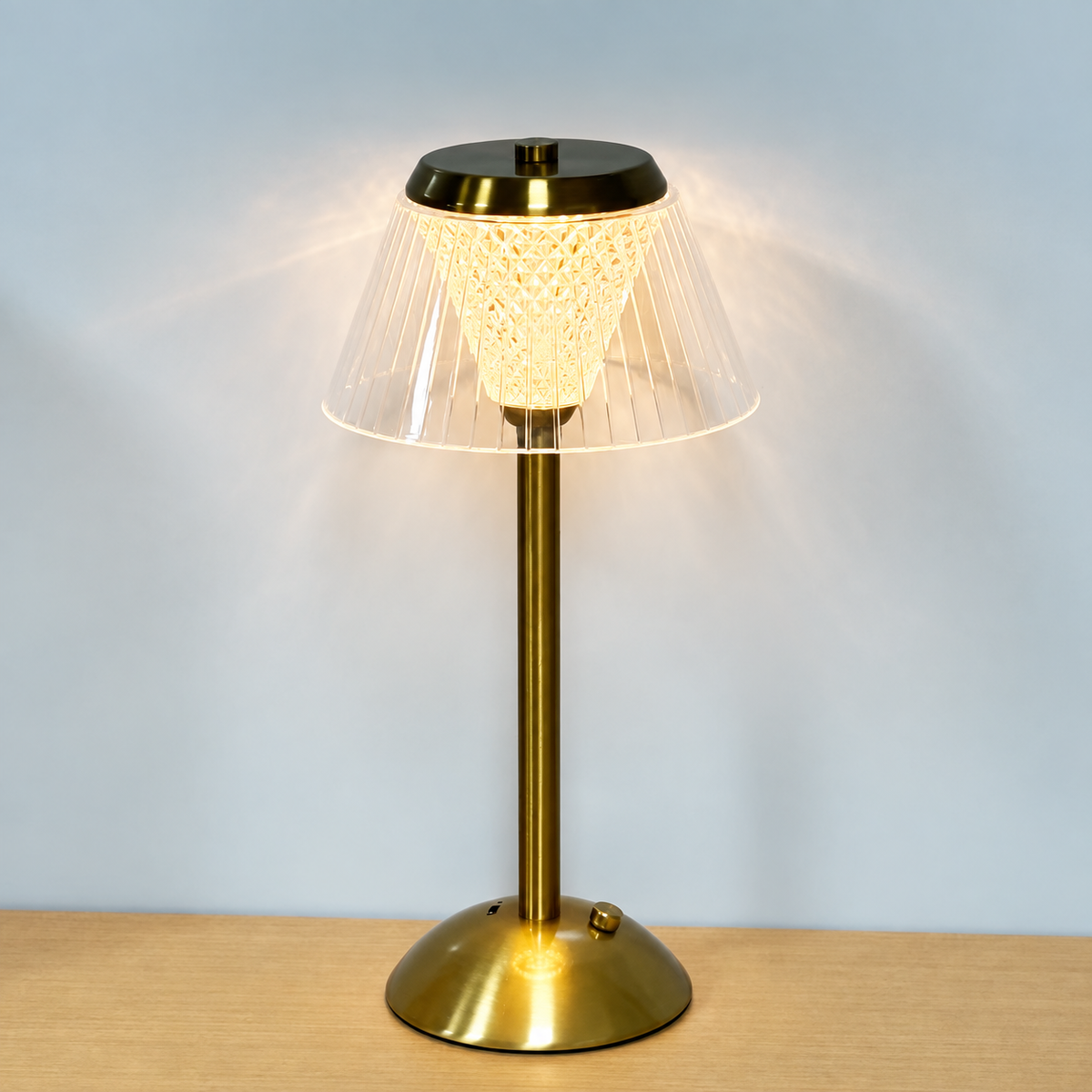 Lampe de table LED effet cristal