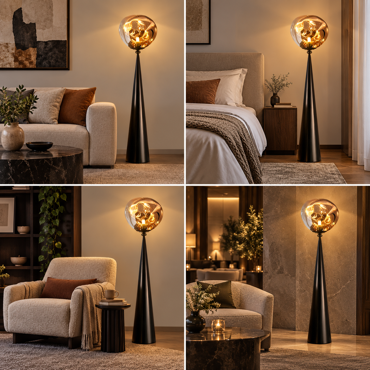 Lampadaire scandinave en fer – douille E27